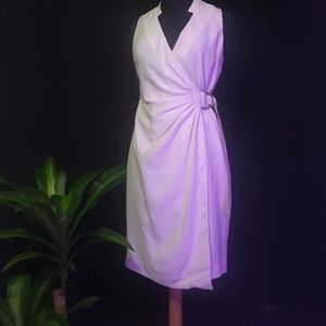 SOLD White Vest Wrap Dress